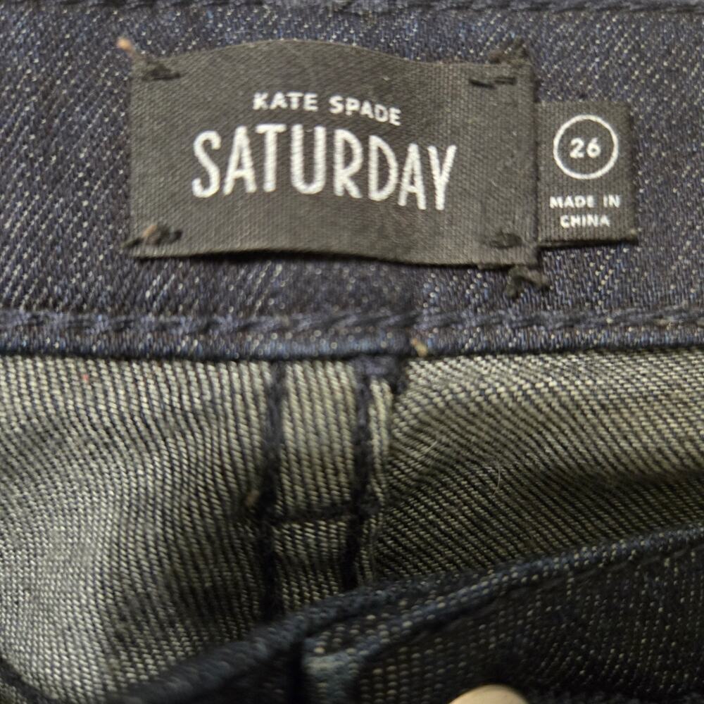 Kate Spade Saturday Dark Wash Jeans Sz 2/26 Women’s Designer Denim Straight Slim - Picture 3 of 13